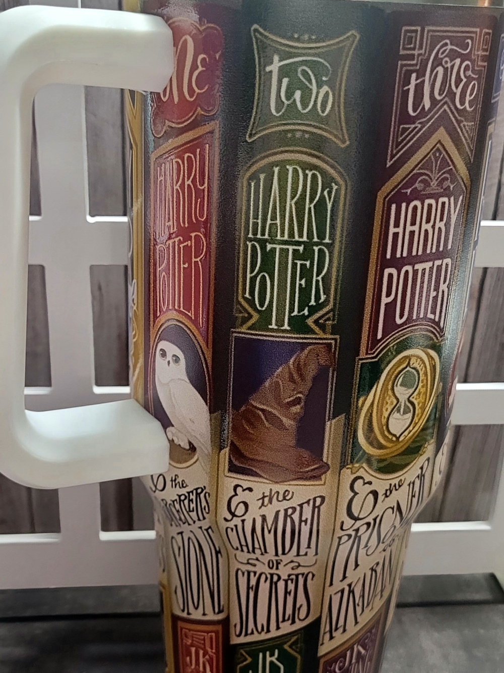 Harry Potter Illustrated Book Stack 40oz Tumbler With Straw - Multi